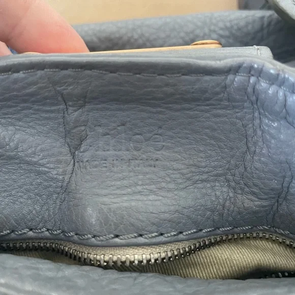 Gray Leather Handbag - Picture 7 of 7